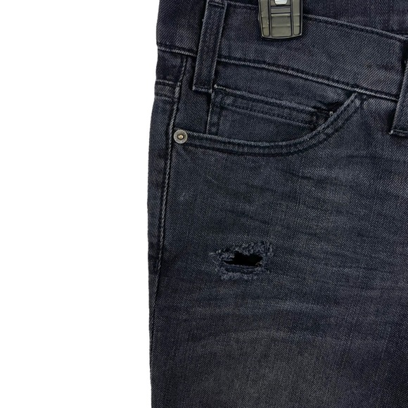 Current Elliott The Skinny Distressed Black Jeans - Picture 7 of 10